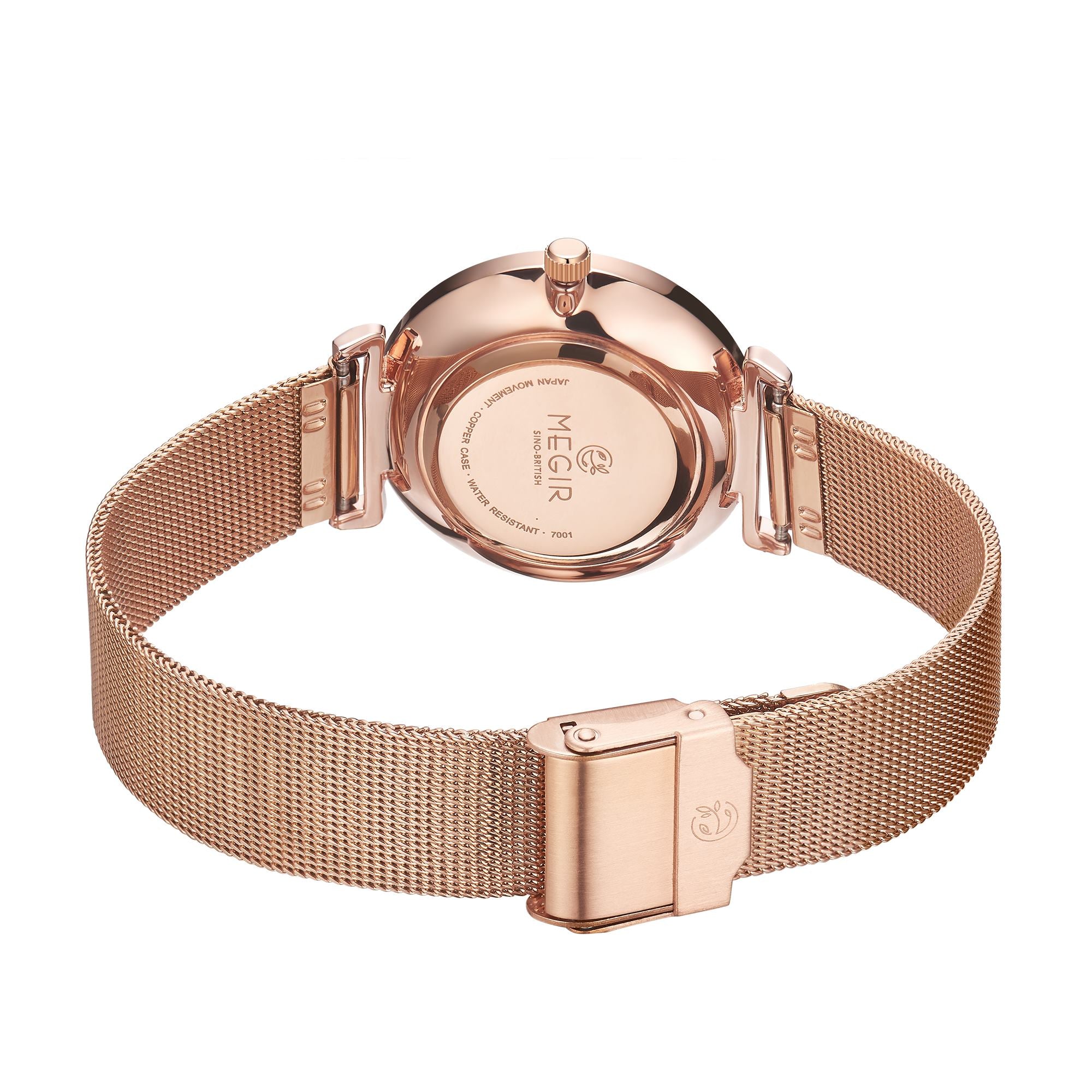 MEGIR Quartz Wristwatches Woman Bracelet Watch Ladies Stainless Steel Mesh Fashion Luxury Waterproof Watches Female Dress Clock