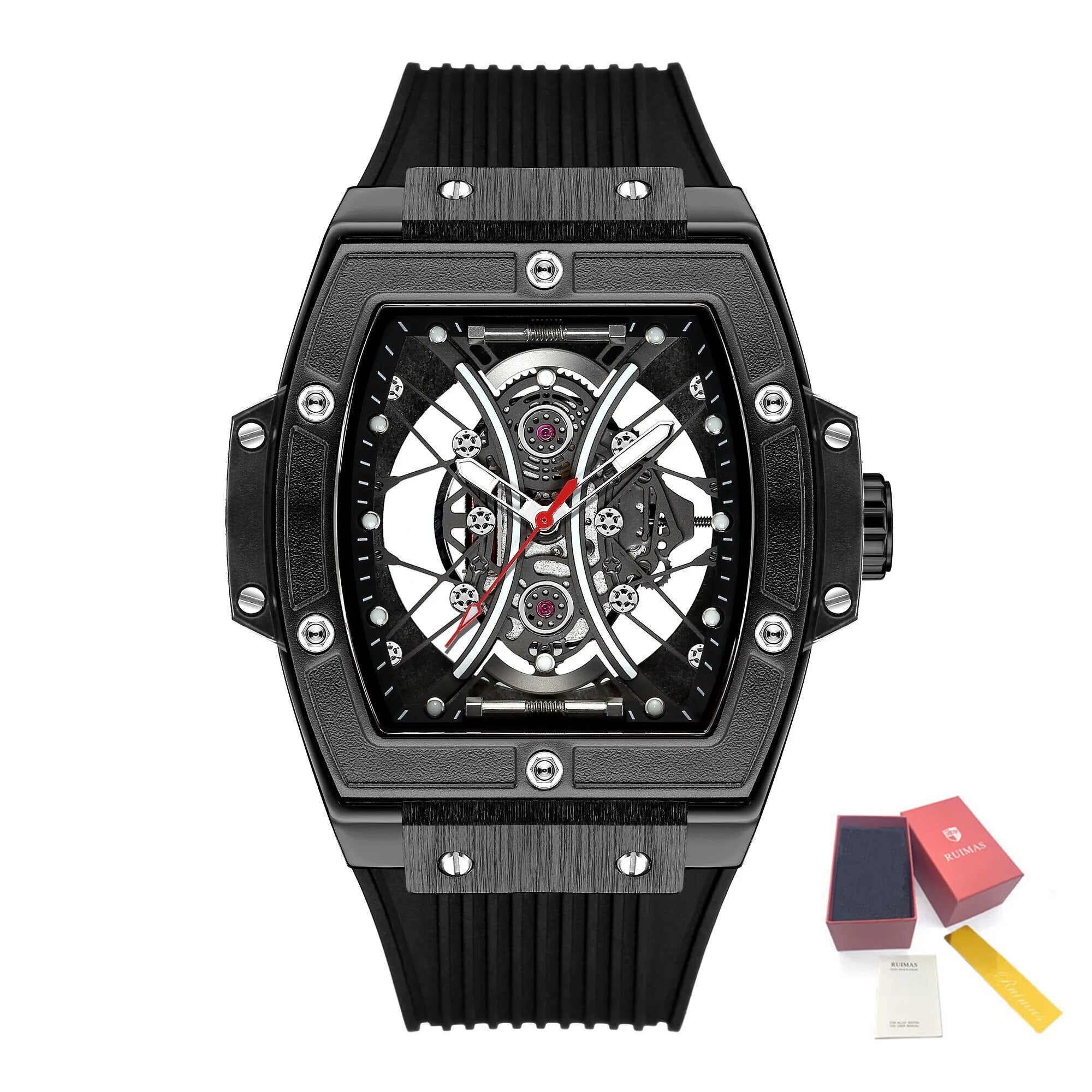 RUIMAS Reloj Hombre Fashion Brand Men Silicone Strap Watches Quartz Casual Wrist Watches Clock Waterproof Sport Montre Homme 334-15