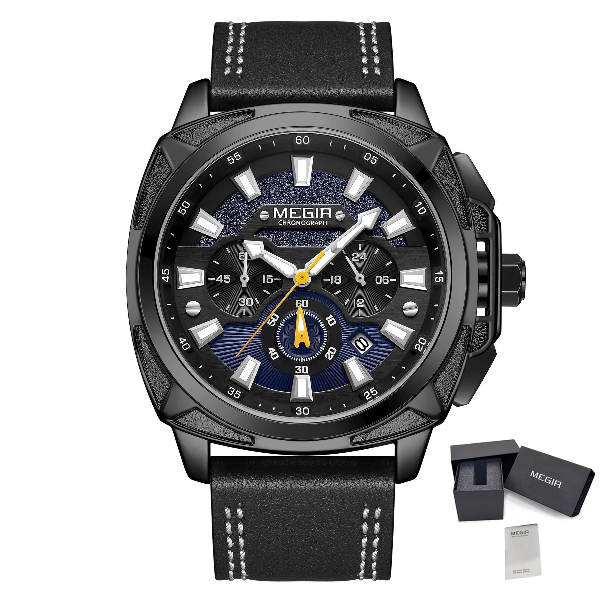 MEGIR Relogio Masculino Watches Men Fashion Leather Band Sports Military Watches Luxury Quartz Business Wristwatch Reloj Hombre-15