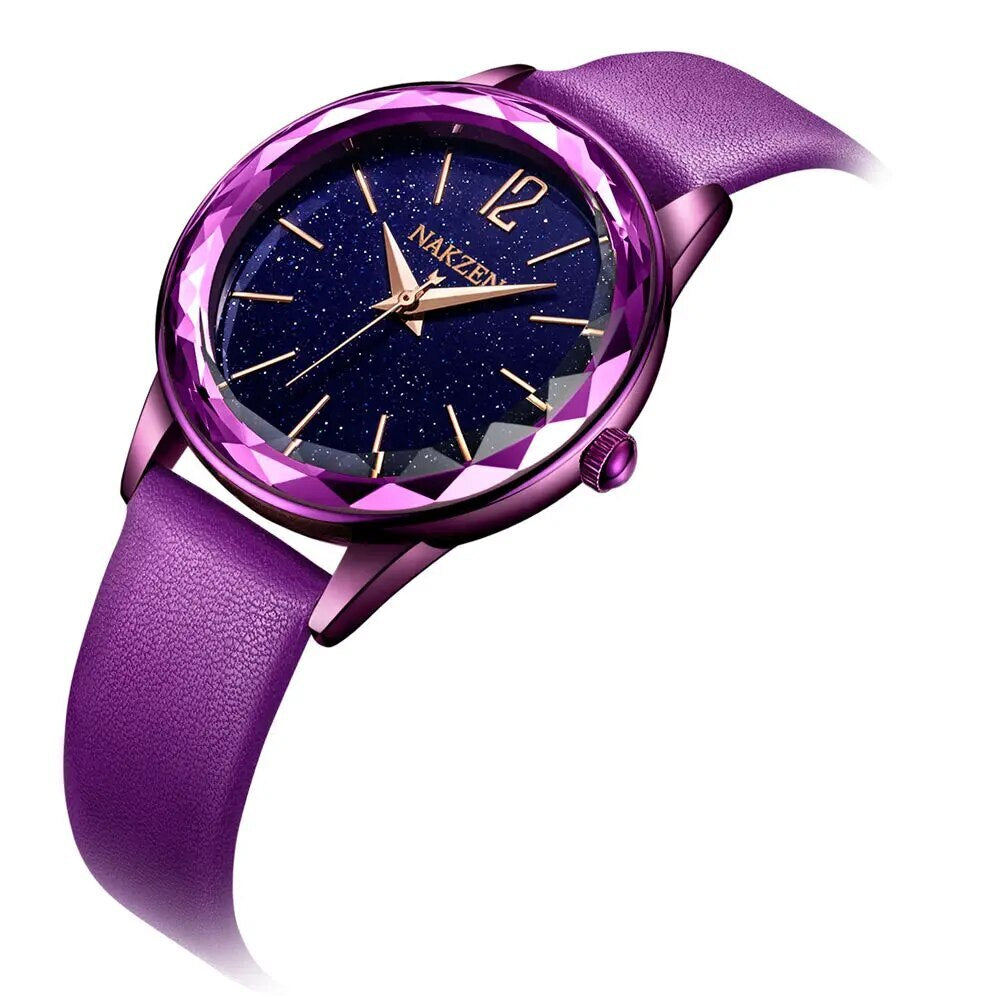 NAKZEN Dress Women Quartz Watches Minimalism Starry sky Magnet Buckle Fashion Wristwatch Waterproof Roman Numeral reloj mujer