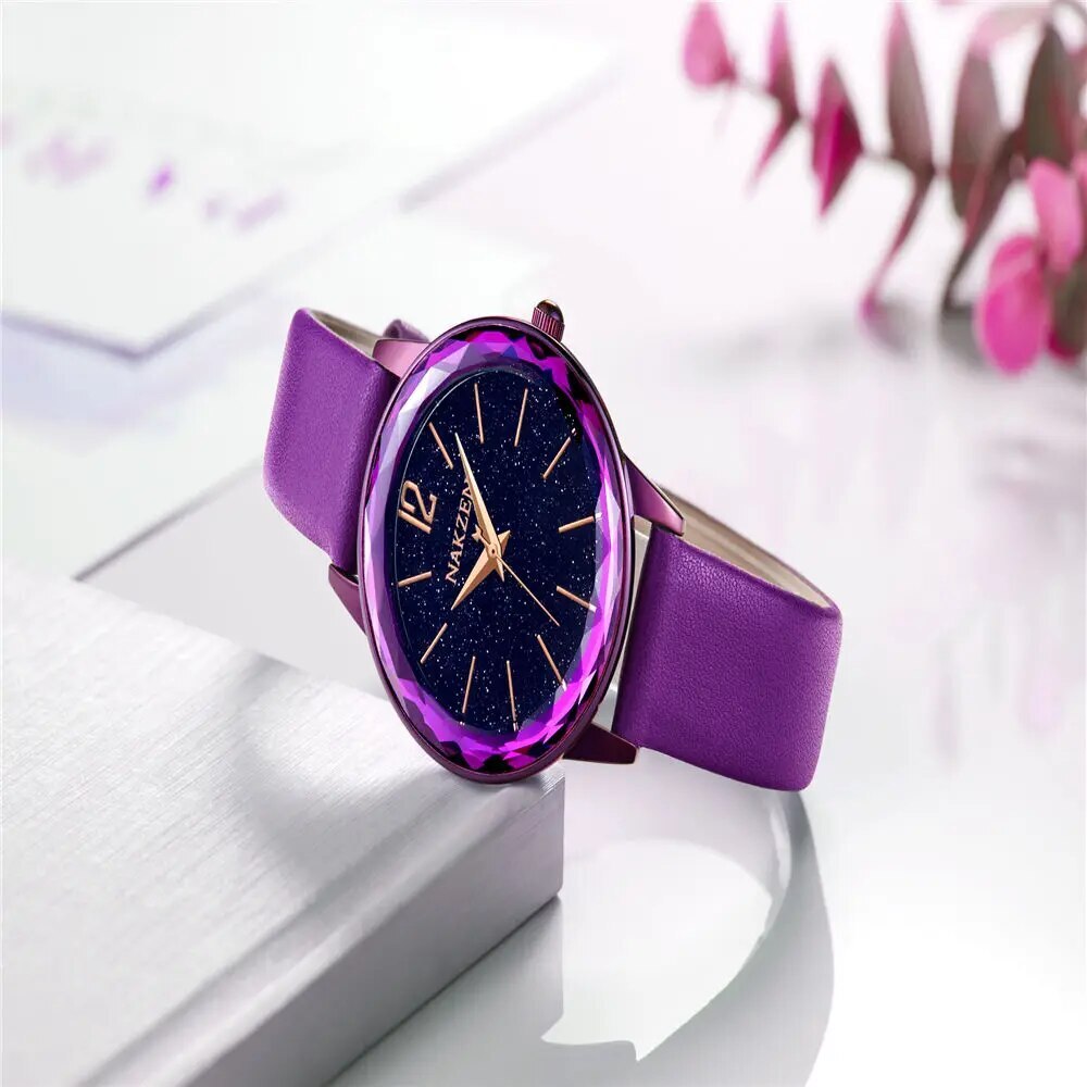 NAKZEN Dress Women Quartz Watches Minimalism Starry sky Magnet Buckle Fashion Wristwatch Waterproof Roman Numeral reloj mujer