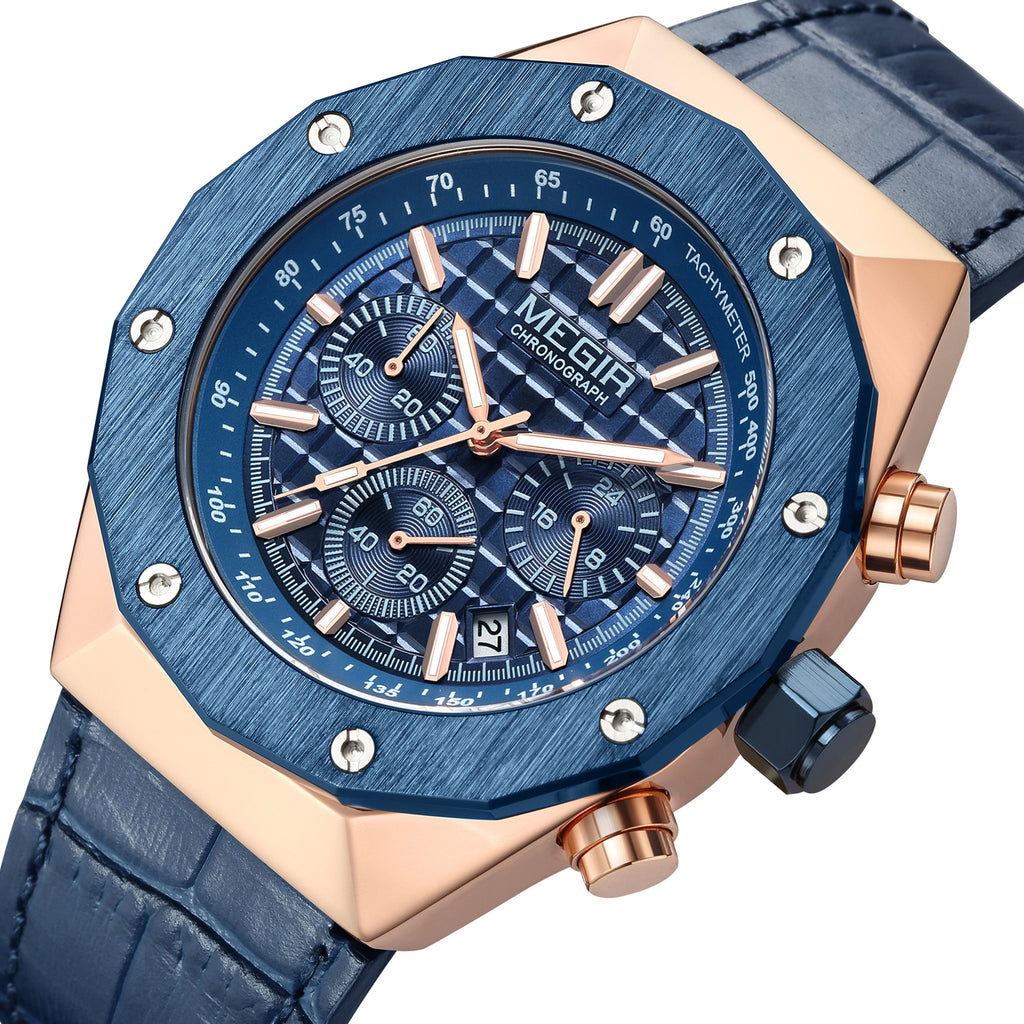 MEGIR Relogio Masculino Luxury Business Men Watches Fashion Military Watch Date Luminous Casual Quartz Wristwatch Man Clock 2213-4