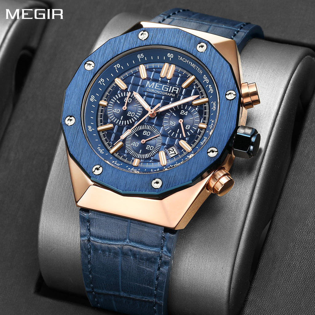 MEGIR Relogio Masculino Luxury Business Men Watches Fashion Military Watch Date Luminous Casual Quartz Wristwatch Man Clock 2213-0