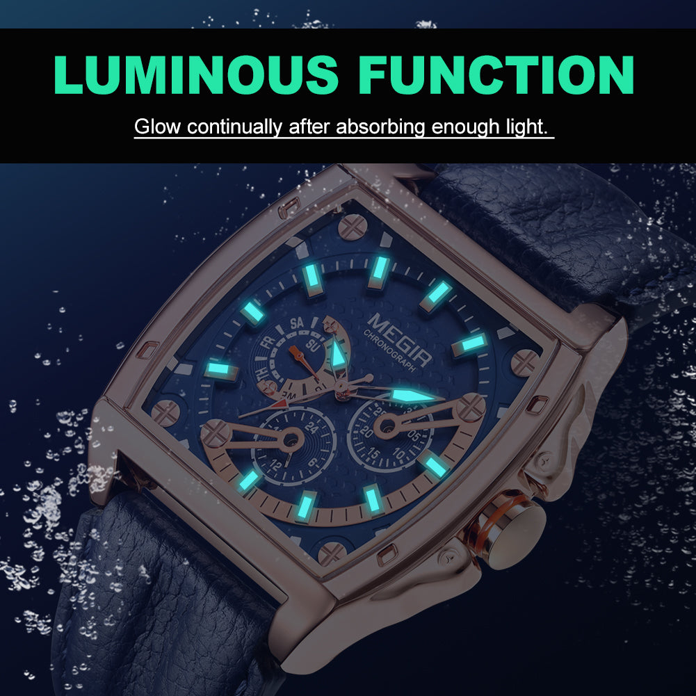 MEGIR Fashion Mens Watches Brand Luxury Waterproof Military WristWatch Leather Sport Quartz Date Weeds Clock Reloj Hombre-5