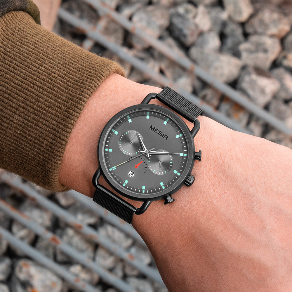 MEGIR Men Watch Top Brand Fashion Casual Quartz Watches Waterproof Date Man Sports Military Wristwatch Clock Relogio Masculino