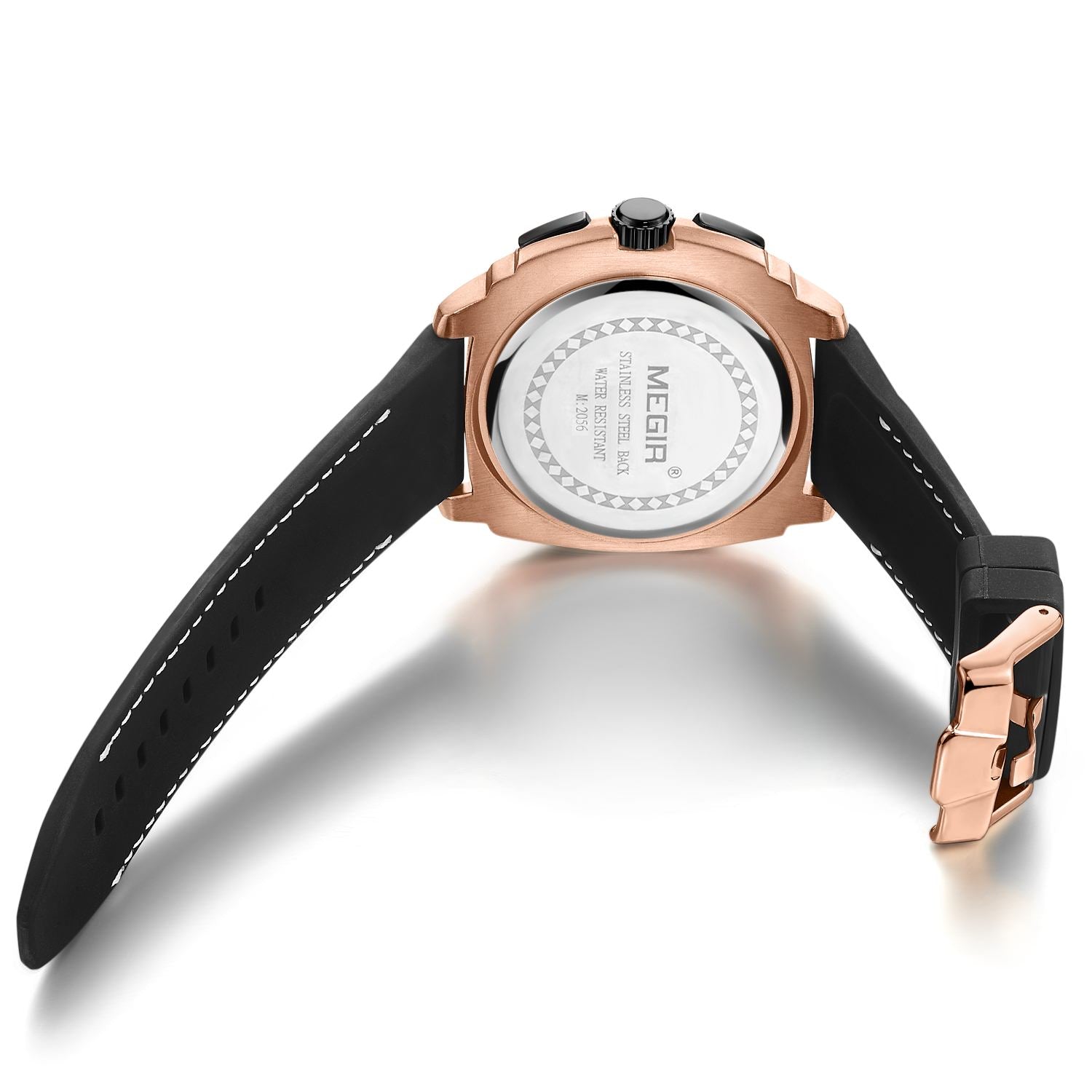 MEGIR Chronograph Men Sport Watch Fashion Silicone Army Military Watches Relogio Masculino Quartz Wrist Watch Clock Men 2056-11