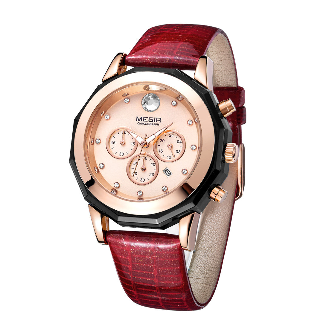 MEGIR Luxury Brand Women Bracelet Watches Ladies Fashion Quartz Sport Wristwatch Leather Dress Clock Chronograph Reloj Hombre-3