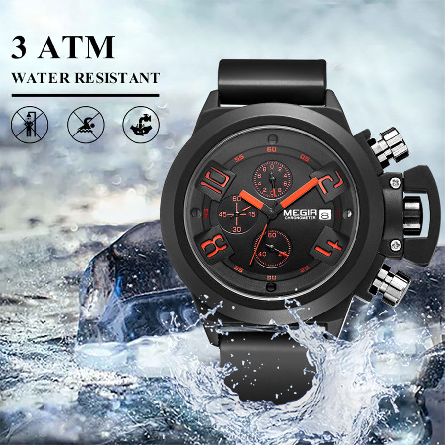 MEGIR Men Watches Luxury Fashion Sport Military Chronograph Luminous Date Quartz Wristwatch Clock Big Dial Relogio Masculino