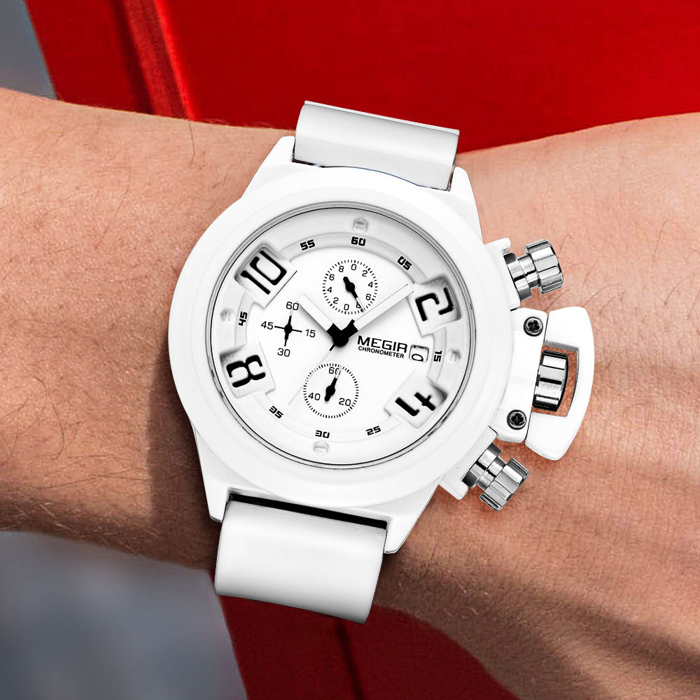 MEGIR Men Watches Luxury Fashion Sport Military Chronograph Luminous Date Quartz Wristwatch Clock Big Dial Relogio Masculino