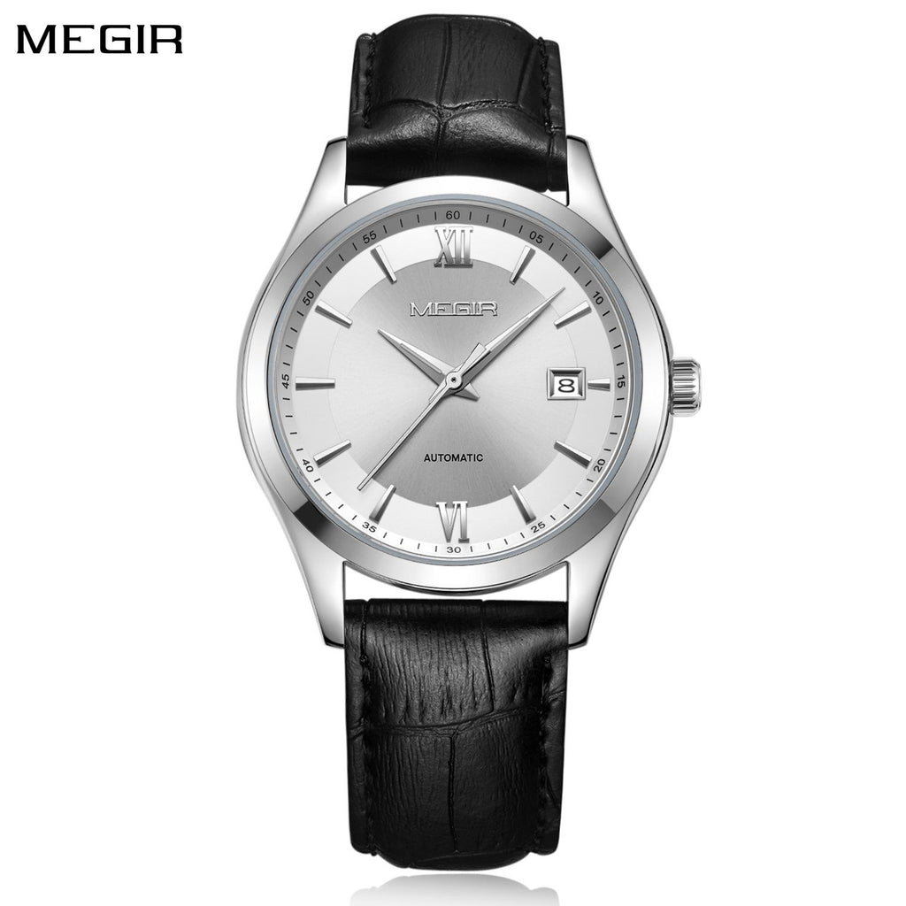 MEGIR Original Brand Men's Watches Automatic Mechanical Watch 5Bar Waterproof Leather Luxury Wristwatch Clock Relogio Masculino-0