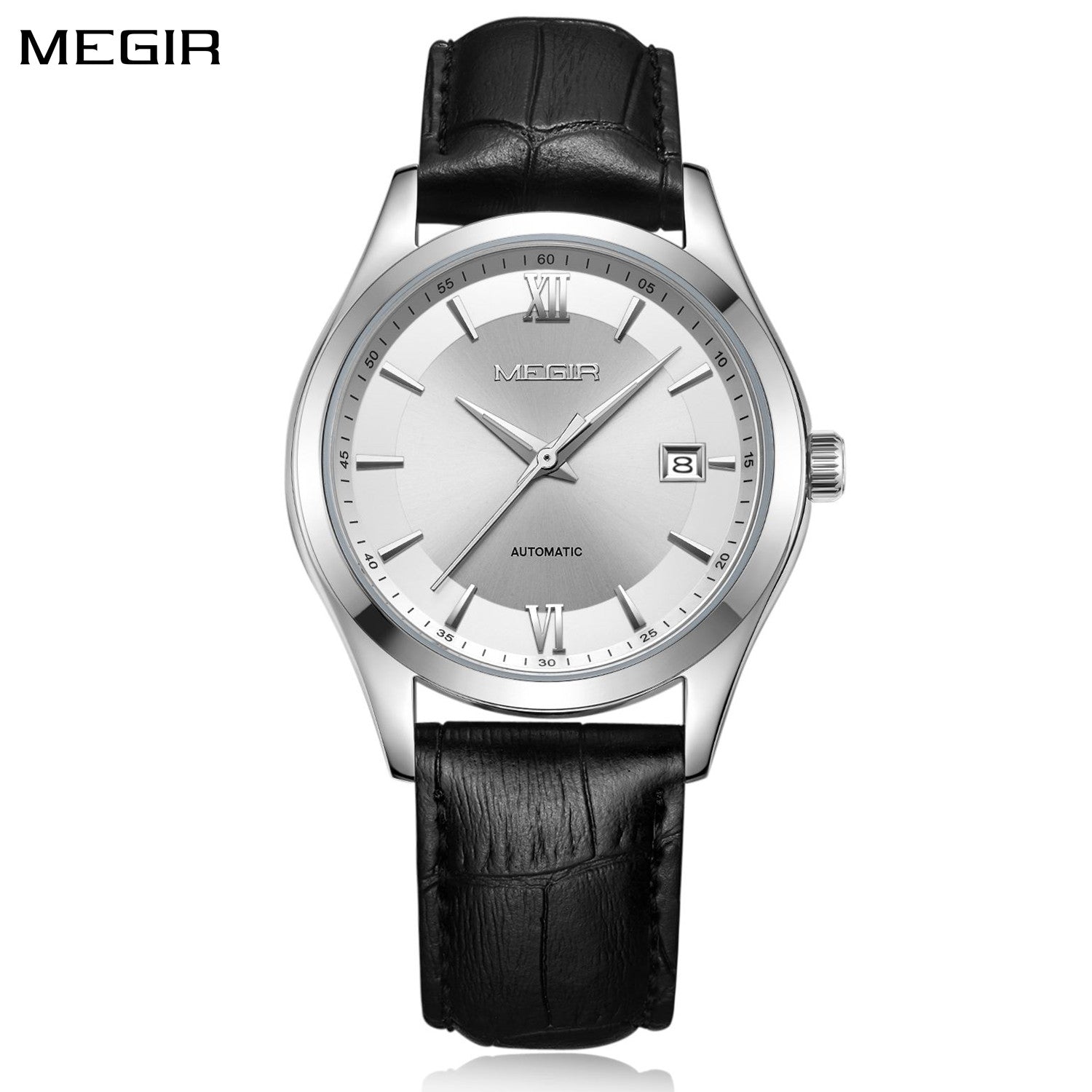 MEGIR Original Brand Men's Watches Automatic Mechanical Watch 5Bar Waterproof Leather Luxury Wristwatch Clock Relogio Masculino-0