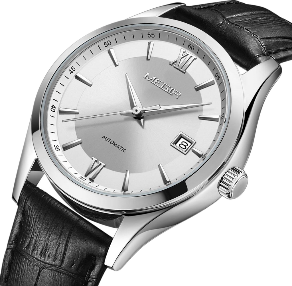 MEGIR Original Brand Men's Watches Automatic Mechanical Watch 5Bar Waterproof Leather Luxury Wristwatch Clock Relogio Masculino-5