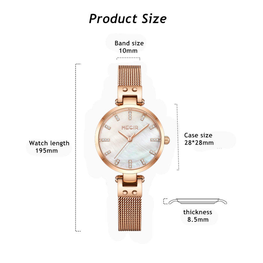 MEGIR Watches for Women Top Brand Fashion Ladies Wristwatch Waterproof Female Quartz Luxury Watch Montre Femme-7