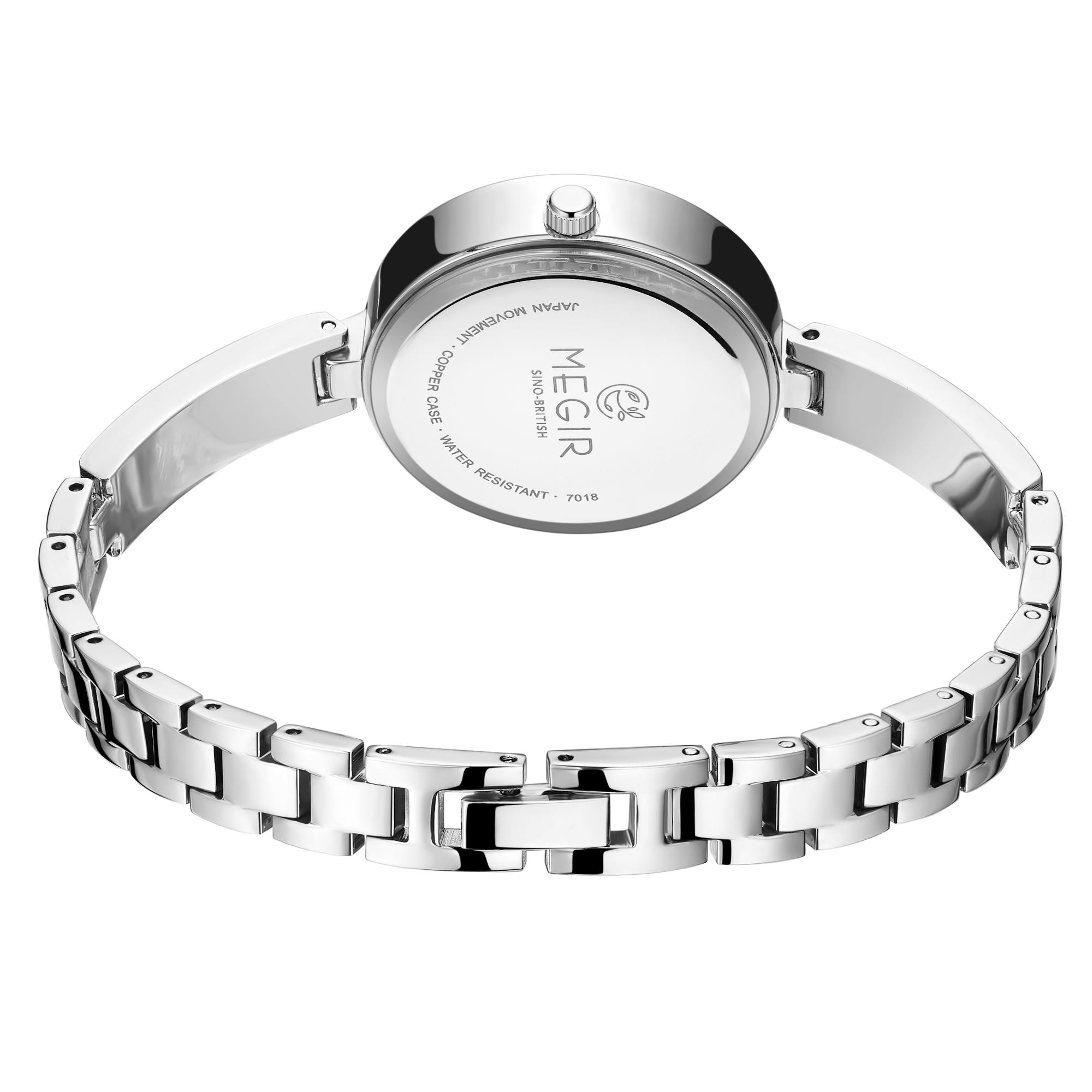 MEGIR Watch for Women Luxury Diamond Ladies Quartz Wristwatches Steel Women Bracelet Watches Female Dress Clock Relogio Feminino-16