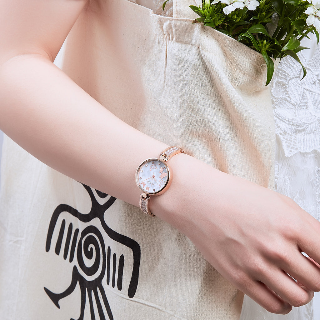 MEGIR Watch for Women Luxury Diamond Ladies Quartz Wristwatches Steel Women Bracelet Watches Female Dress Clock Relogio Feminino-1