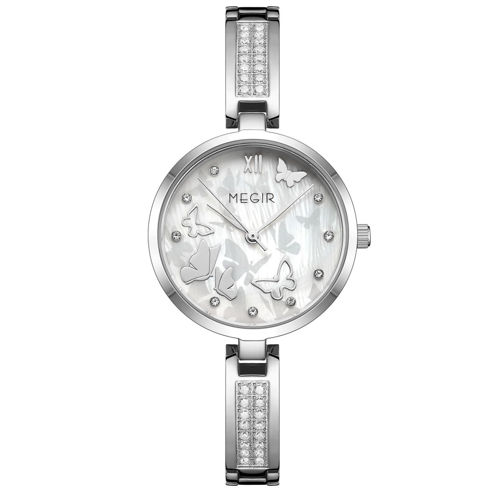 MEGIR Watch for Women Luxury Diamond Ladies Quartz Wristwatches Steel Women Bracelet Watches Female Dress Clock Relogio Feminino-14