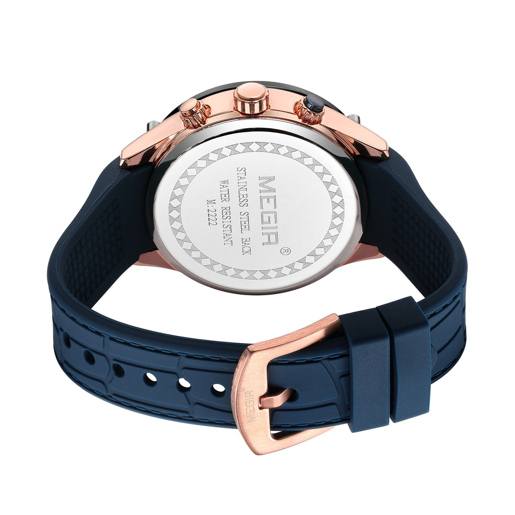 MEGIR Chronograph Men Watch Brand Luxury Military Watches Silicone Luminous Waterproof Date Man Wristwatch Sport Reloj Hombre-15