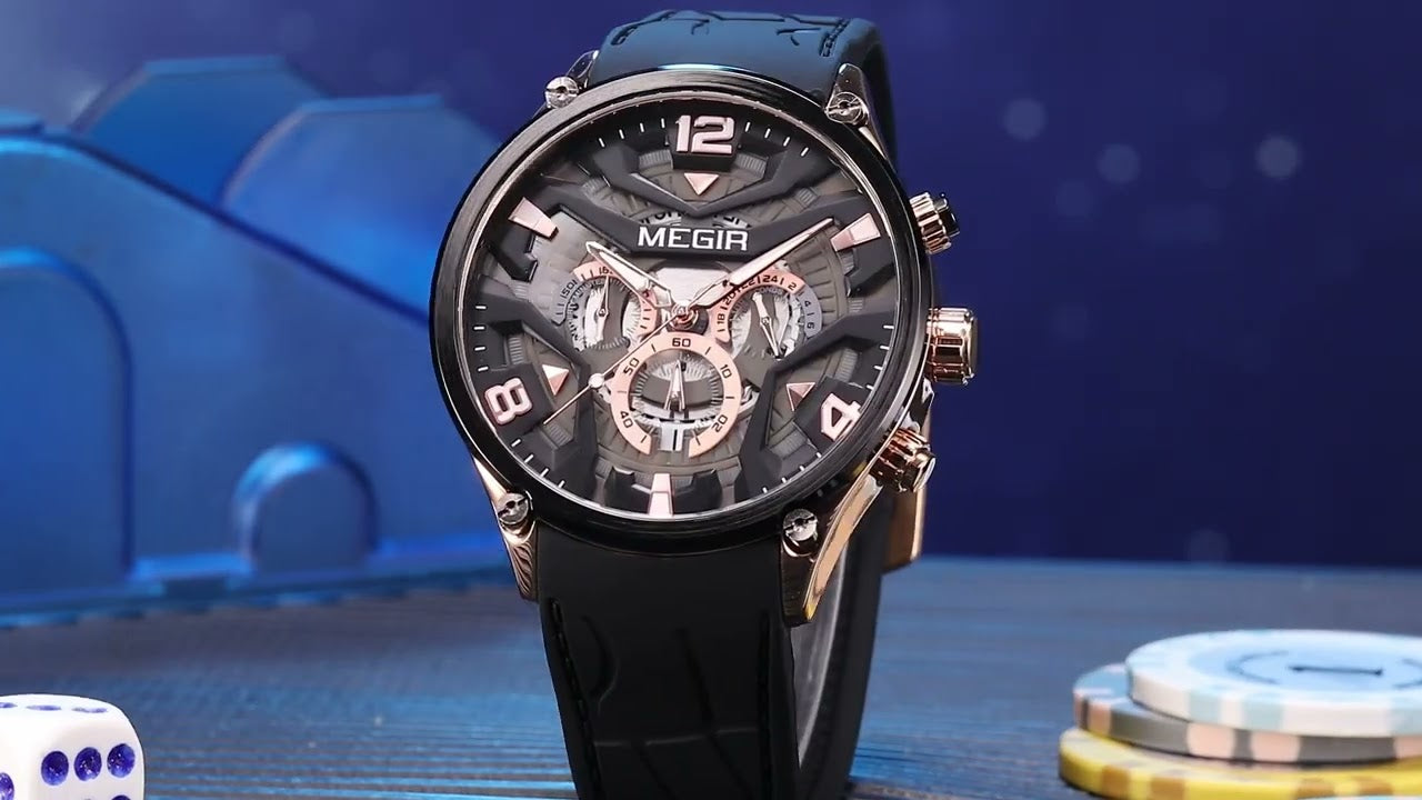 MEGIR Chronograph Men Watch Brand Luxury Military Watches Silicone Luminous Waterproof Date Man Wristwatch Sport Reloj Hombre-16