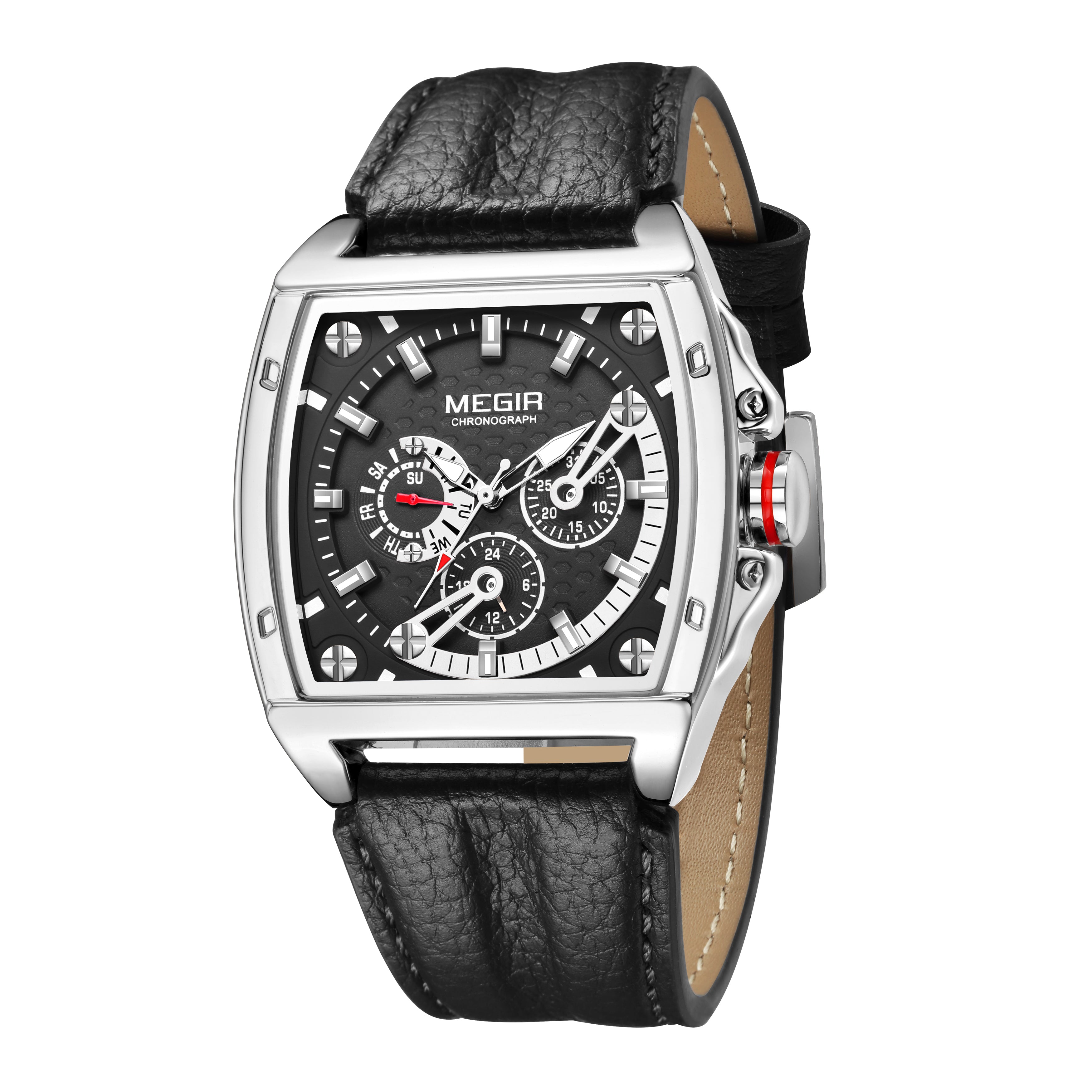 MEGIR Fashion Mens Watches Brand Luxury Waterproof Military WristWatch Leather Sport Quartz Date Weeds Clock Reloj Hombre-12