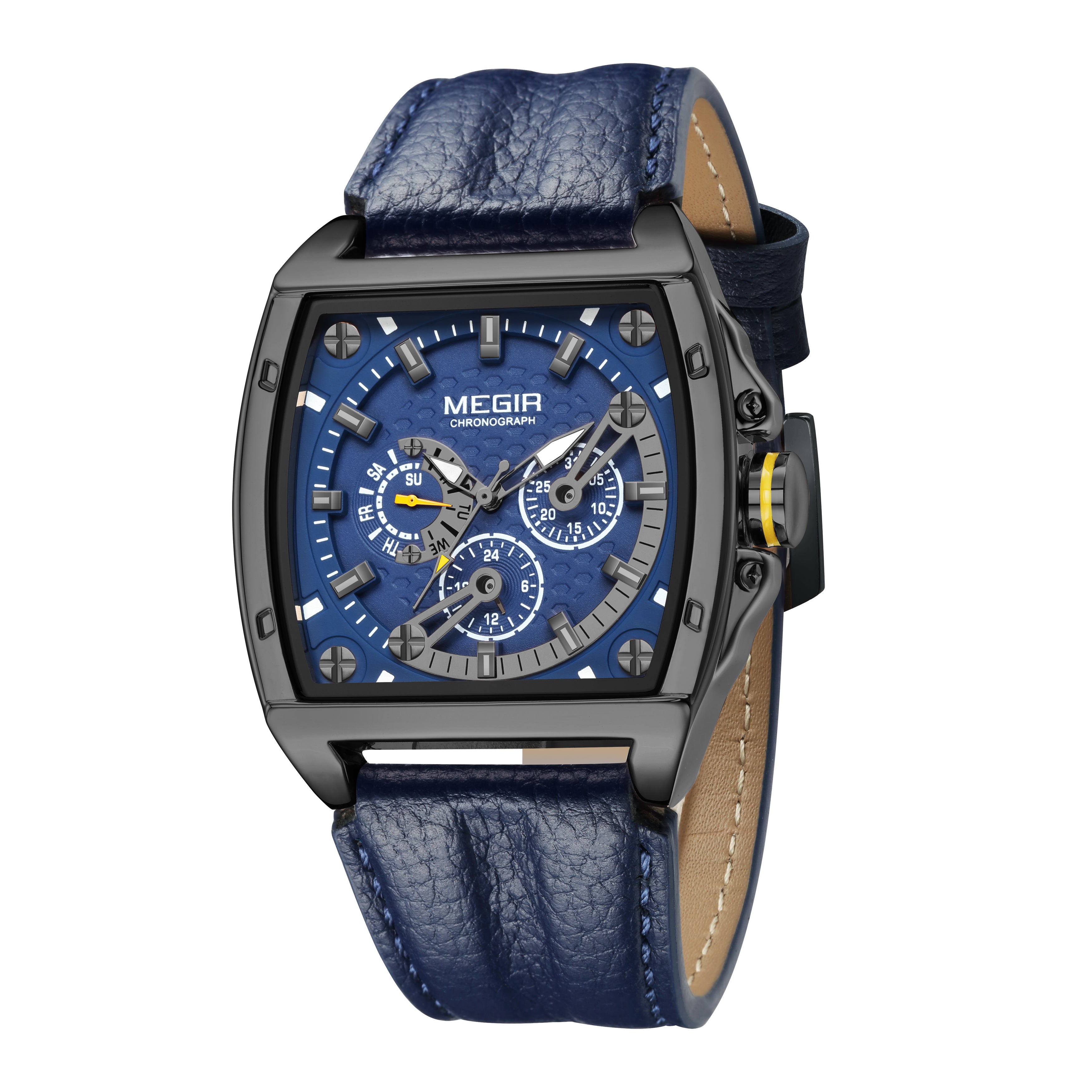 MEGIR Fashion Mens Watches Brand Luxury Waterproof Military WristWatch Leather Sport Quartz Date Weeds Clock Reloj Hombre-11