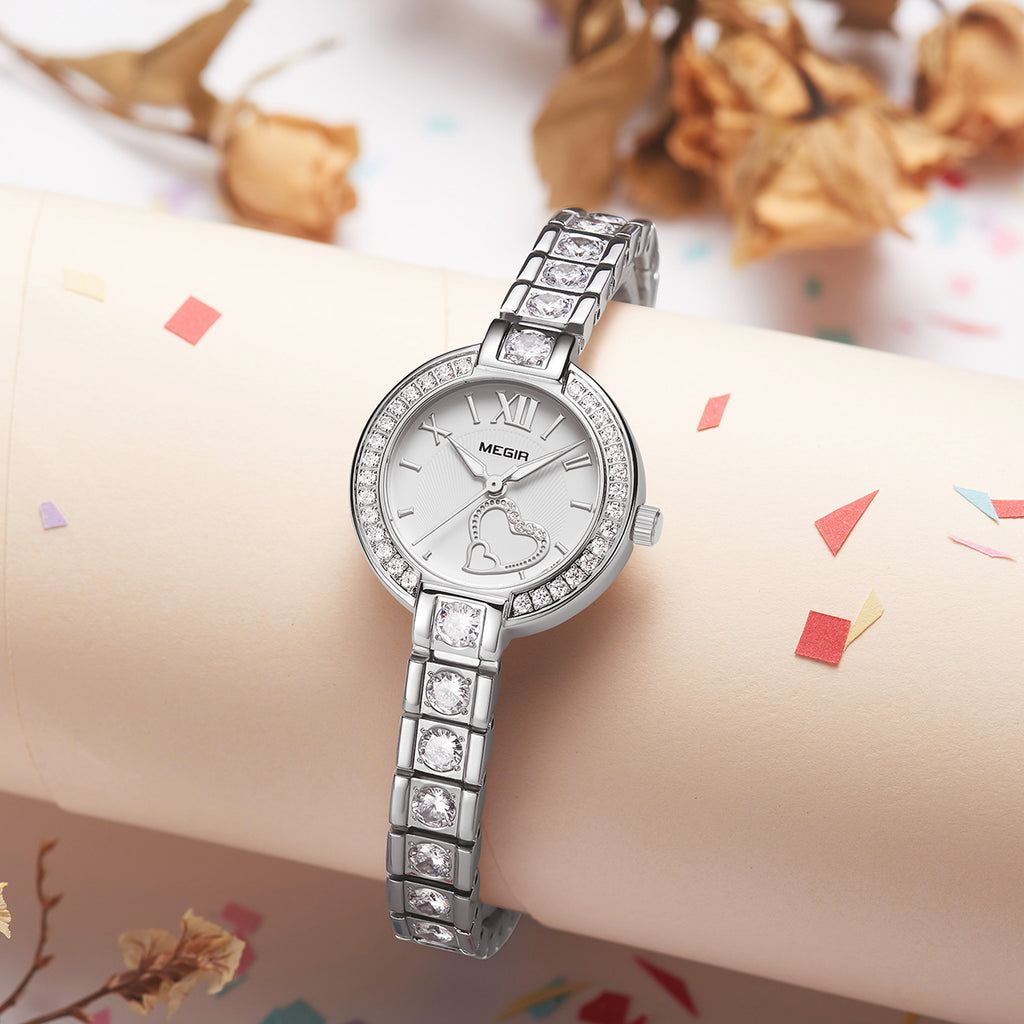 MEGIR Fashion Women Bracelet Quartz Watches Ladies Sports Dress Wrist Watch Luxury Diamond Female Clock Relogio Feminino-3