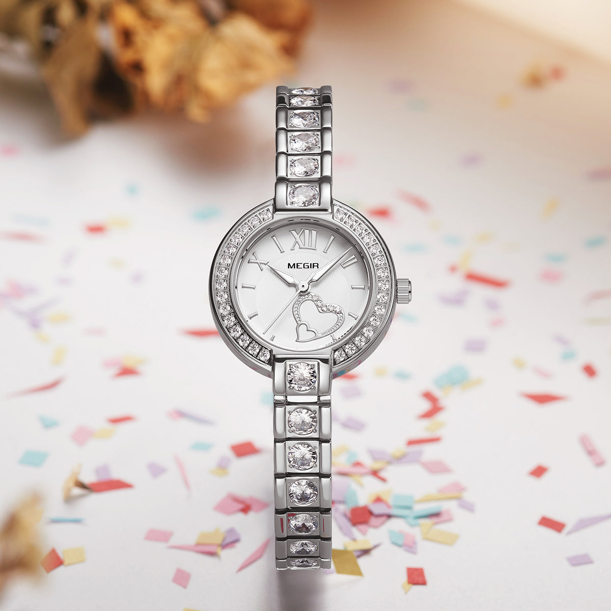 MEGIR Fashion Women Bracelet Quartz Watches Ladies Sports Dress Wrist Watch Luxury Diamond Female Clock Relogio Feminino-6