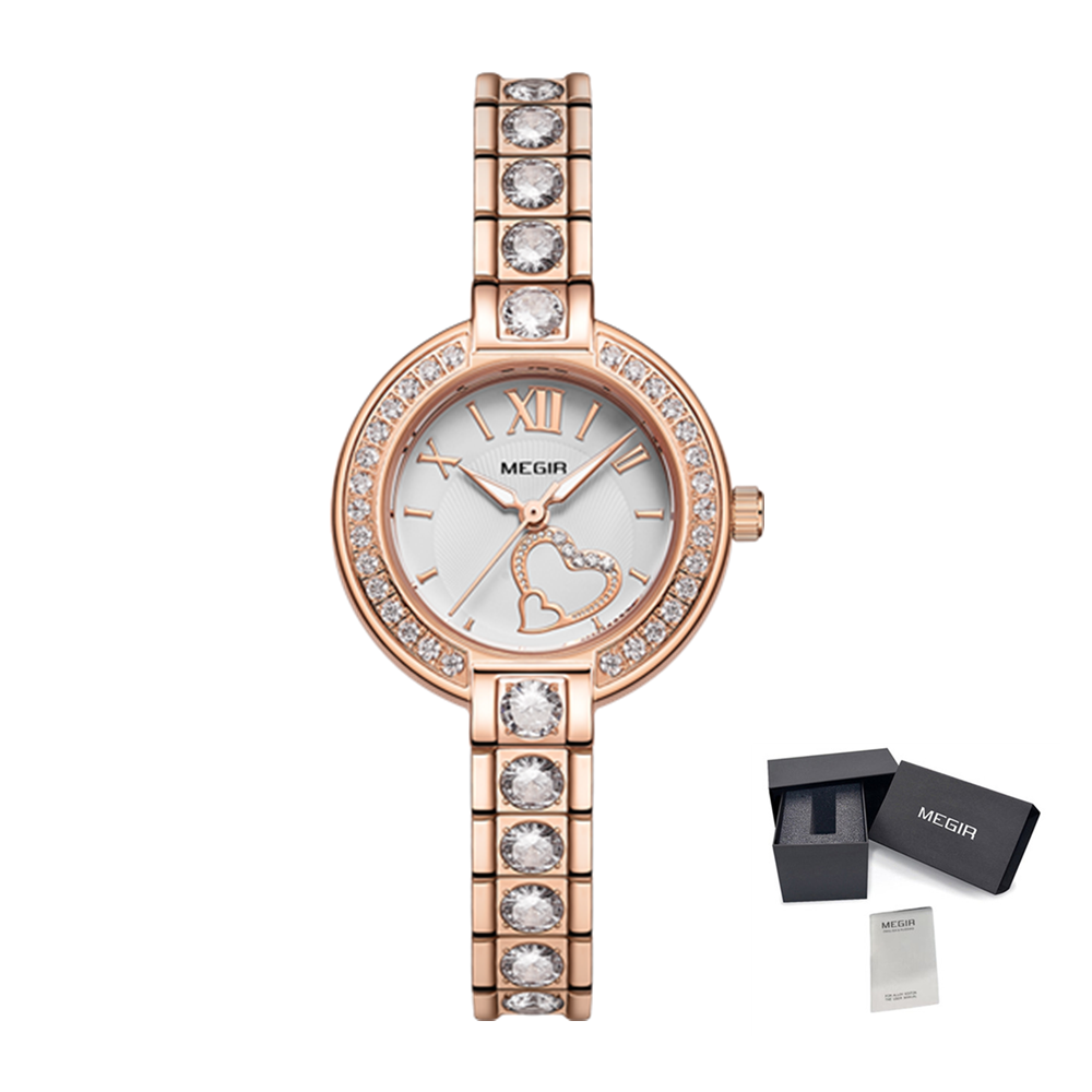 MEGIR Fashion Women Bracelet Quartz Watches Ladies Sports Dress Wrist Watch Luxury Diamond Female Clock Relogio Feminino-9