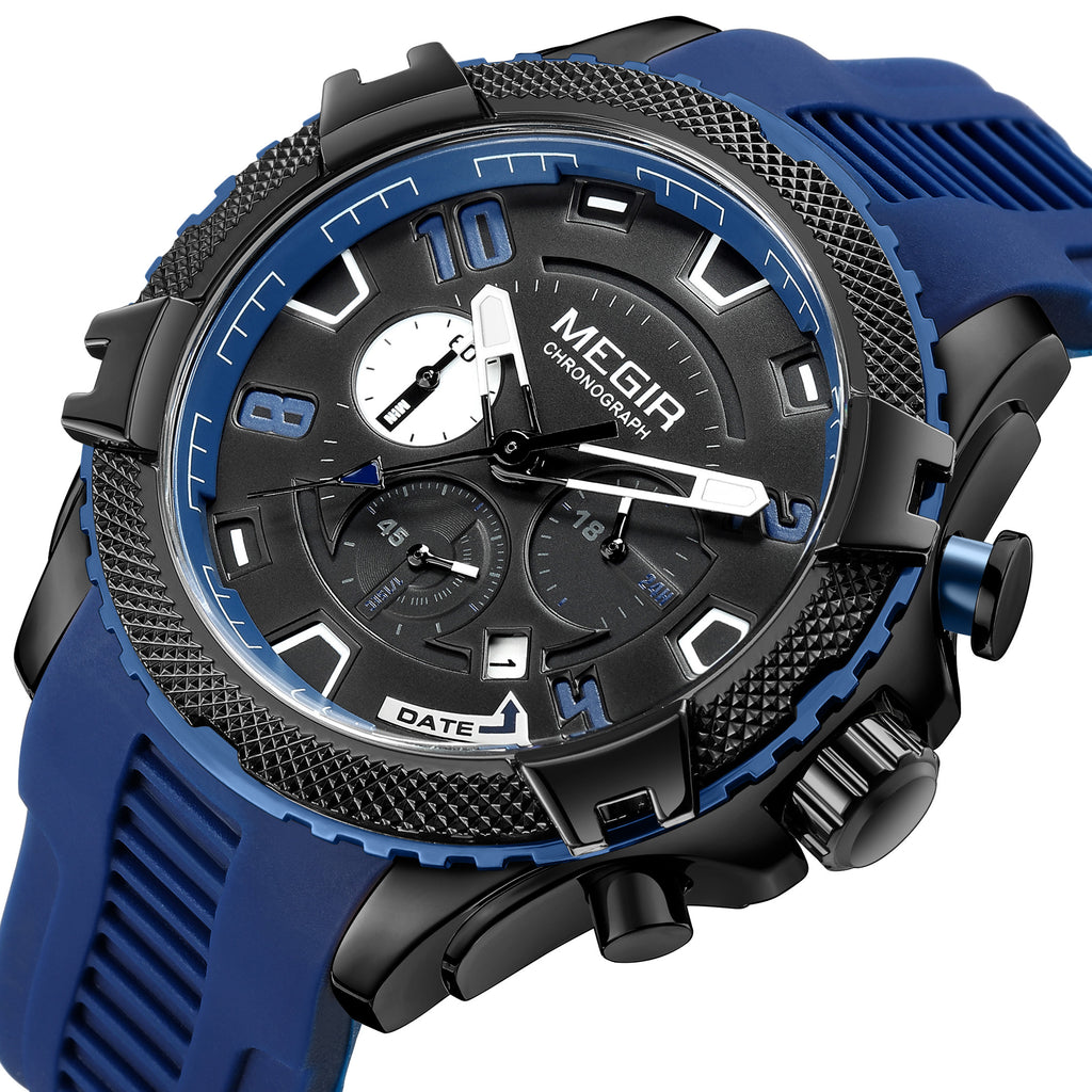 MEGIR Luxury Men's Watches Fashion Sport Quartz Watch Waterproof Date Chronograph Military Wristwatches Clock Reloj Hombre 2200-11