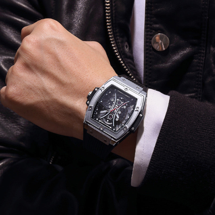 RUIMAS Reloj Hombre Fashion Brand Men Silicone Strap Watches Quartz Casual Wrist Watches Clock Waterproof Sport Montre Homme 334-1