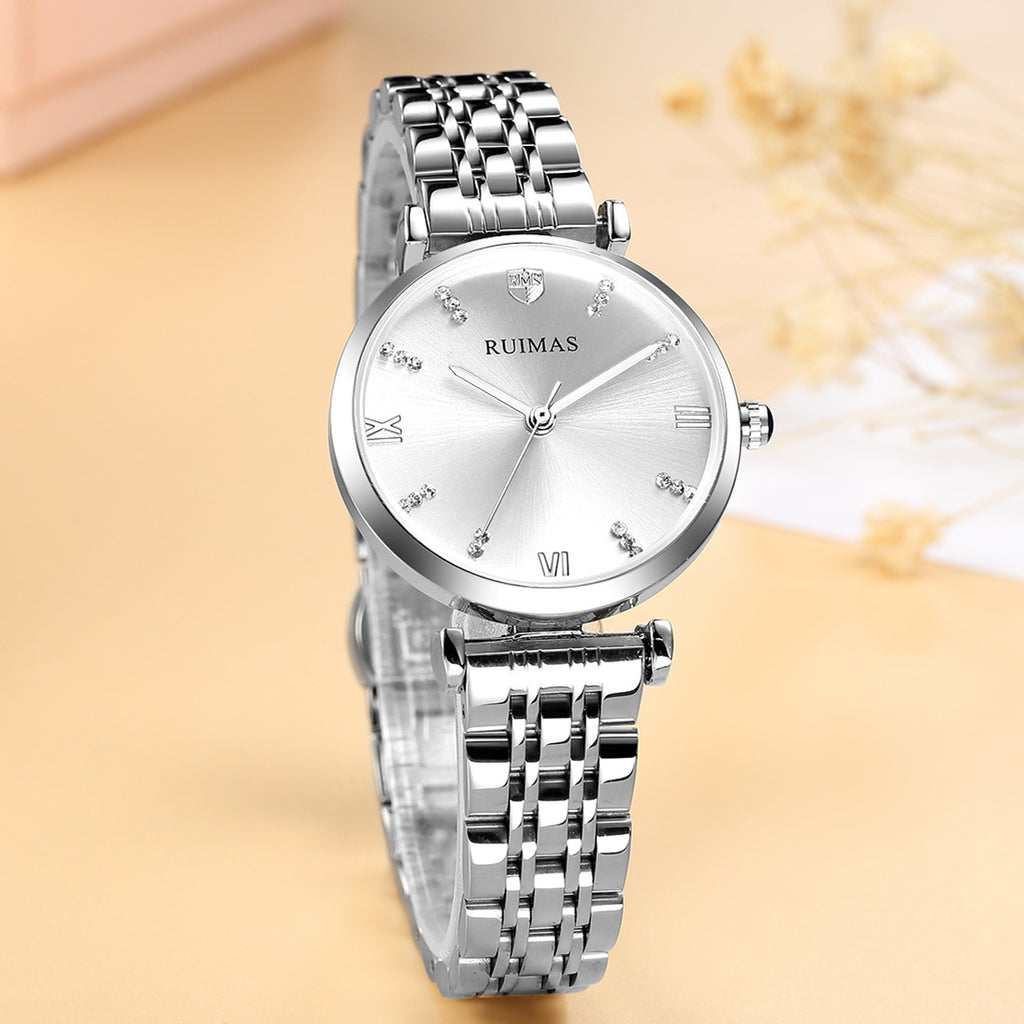 RUIMAS Women Watches Top Brand Luxury Quartz Watch Waterproof Fashion Ladies Wristwatch Stain Steel Dress Clock Reloj Mujer 536
