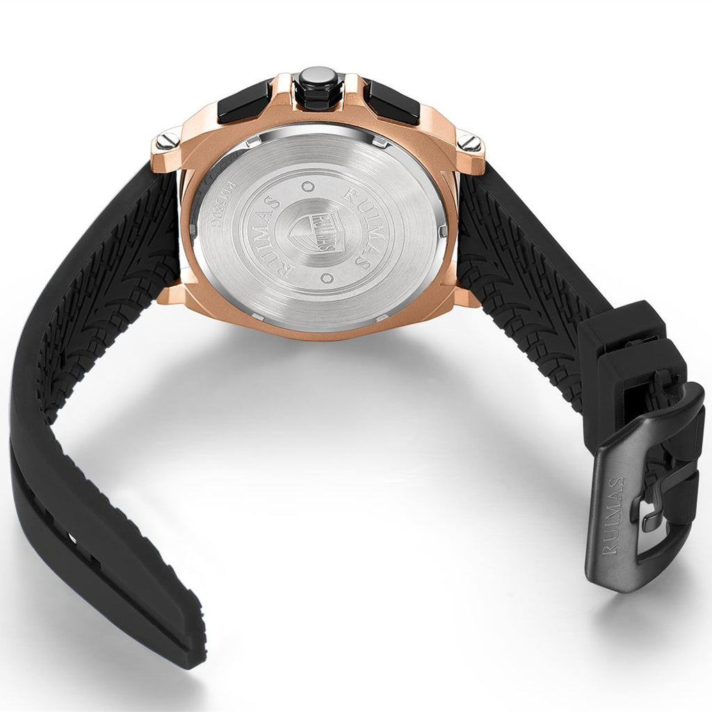 RUIMAS Relogio Masculino Luxury Silicone Band Large Dial Mens Sports Watch Waterproof Luminous Date WristWatch Quartz Clock-12