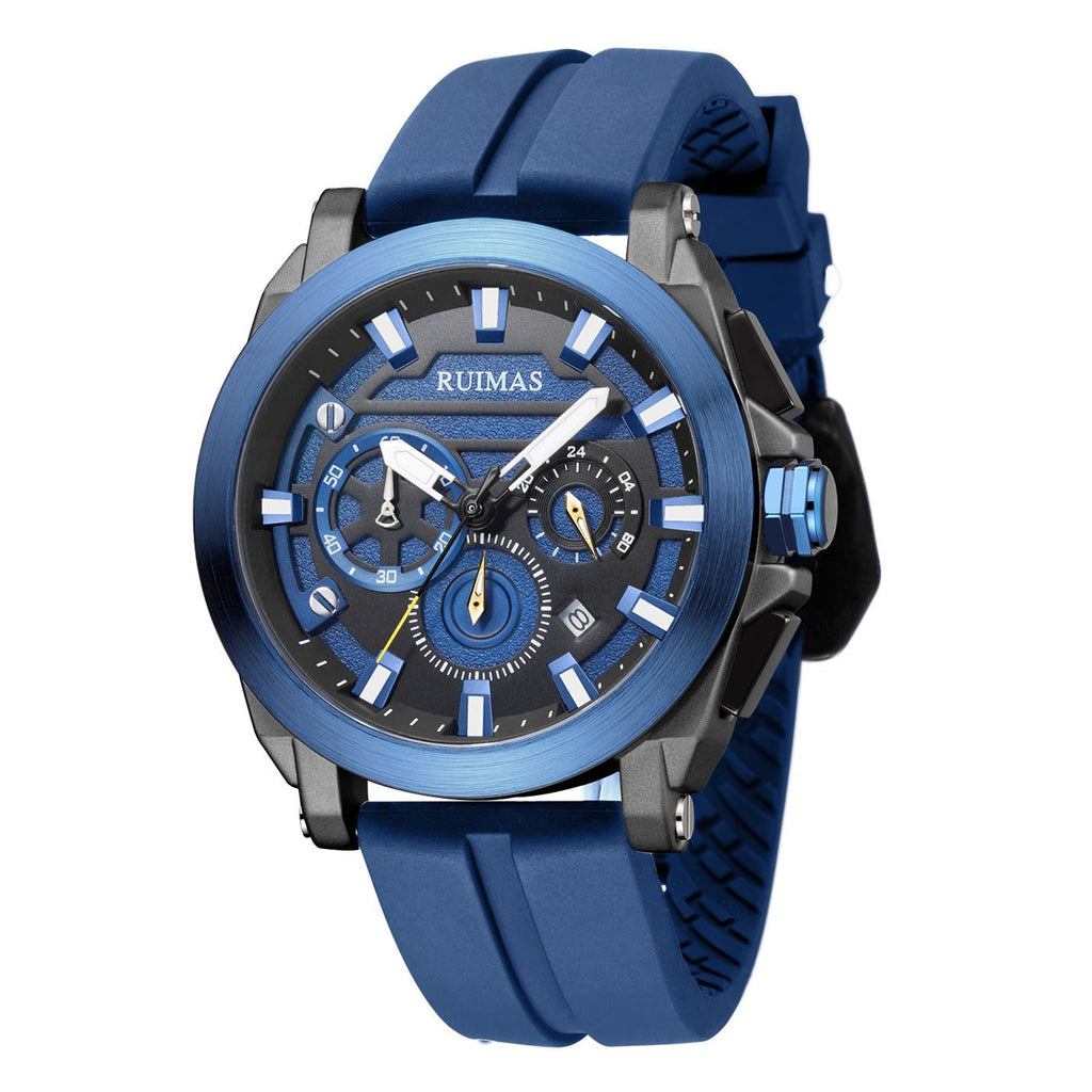 RUIMAS Relogio Masculino Luxury Silicone Band Large Dial Mens Sports Watch Waterproof Luminous Date WristWatch Quartz Clock-7