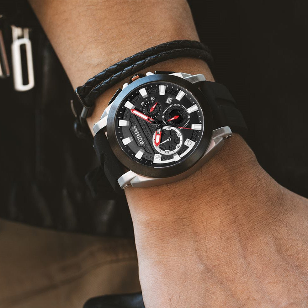 RUIMAS Relogio Masculino Luxury Silicone Band Large Dial Mens Sports Watch Waterproof Luminous Date WristWatch Quartz Clock-1