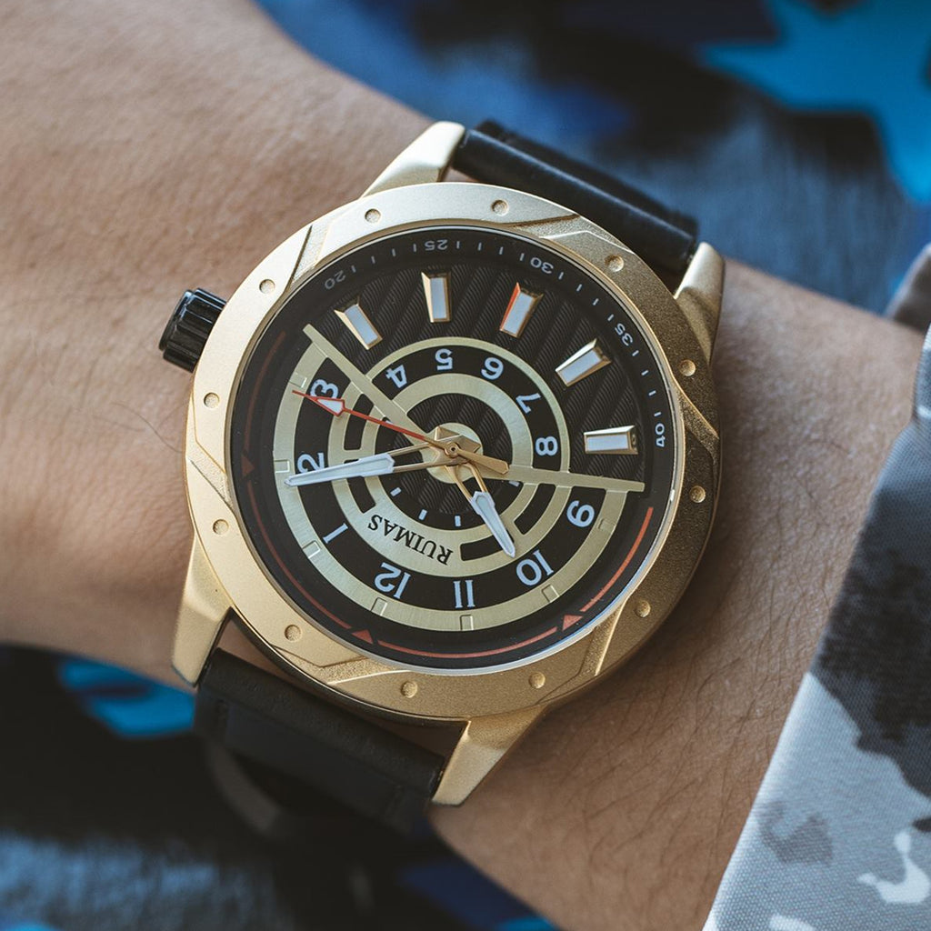 RUIMAS Men Wristwatch Luxury Leather Sports Military Wrist Watches Waterproof Large Dial Casual Quartz Clock Relogio Masculino-2