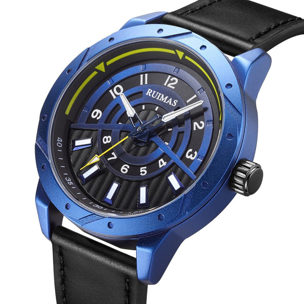 RUIMAS Men Wristwatch Luxury Leather Sports Military Wrist Watches Waterproof Large Dial Casual Quartz Clock Relogio Masculino-8