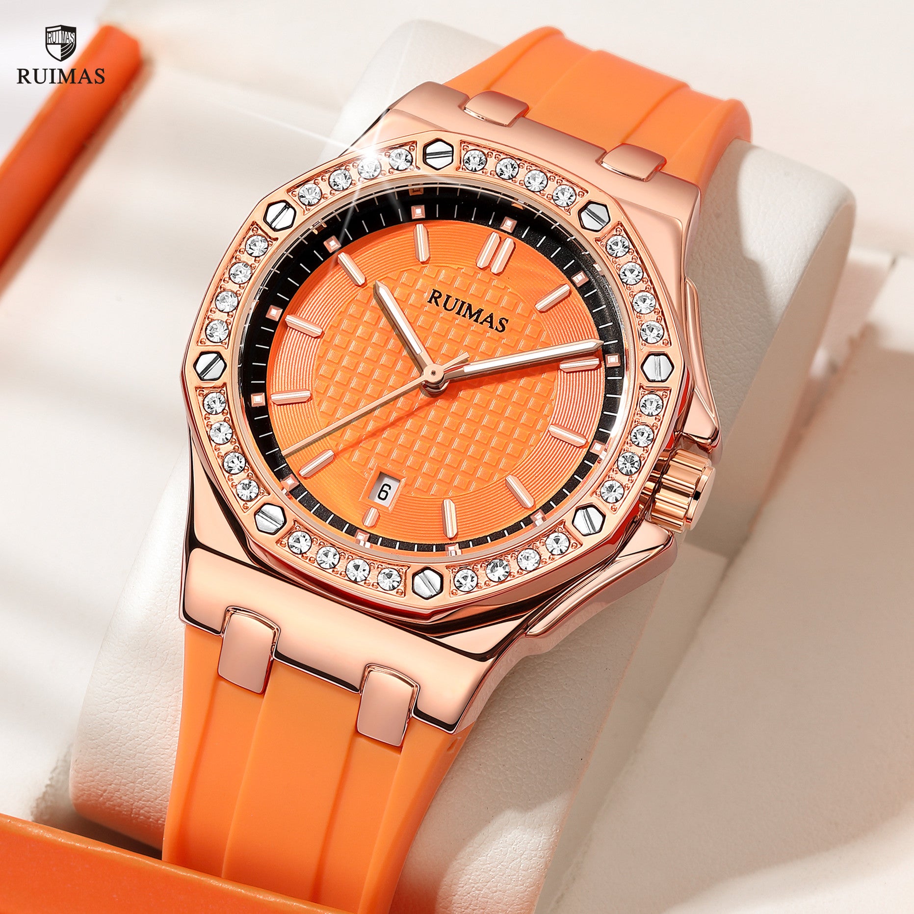 RUIMAS Women Bracelet Quartz Watches Luxury Fashion Ladies Diamond Large Dial Female Elegant Wristwatches Clock Montre Femme-0