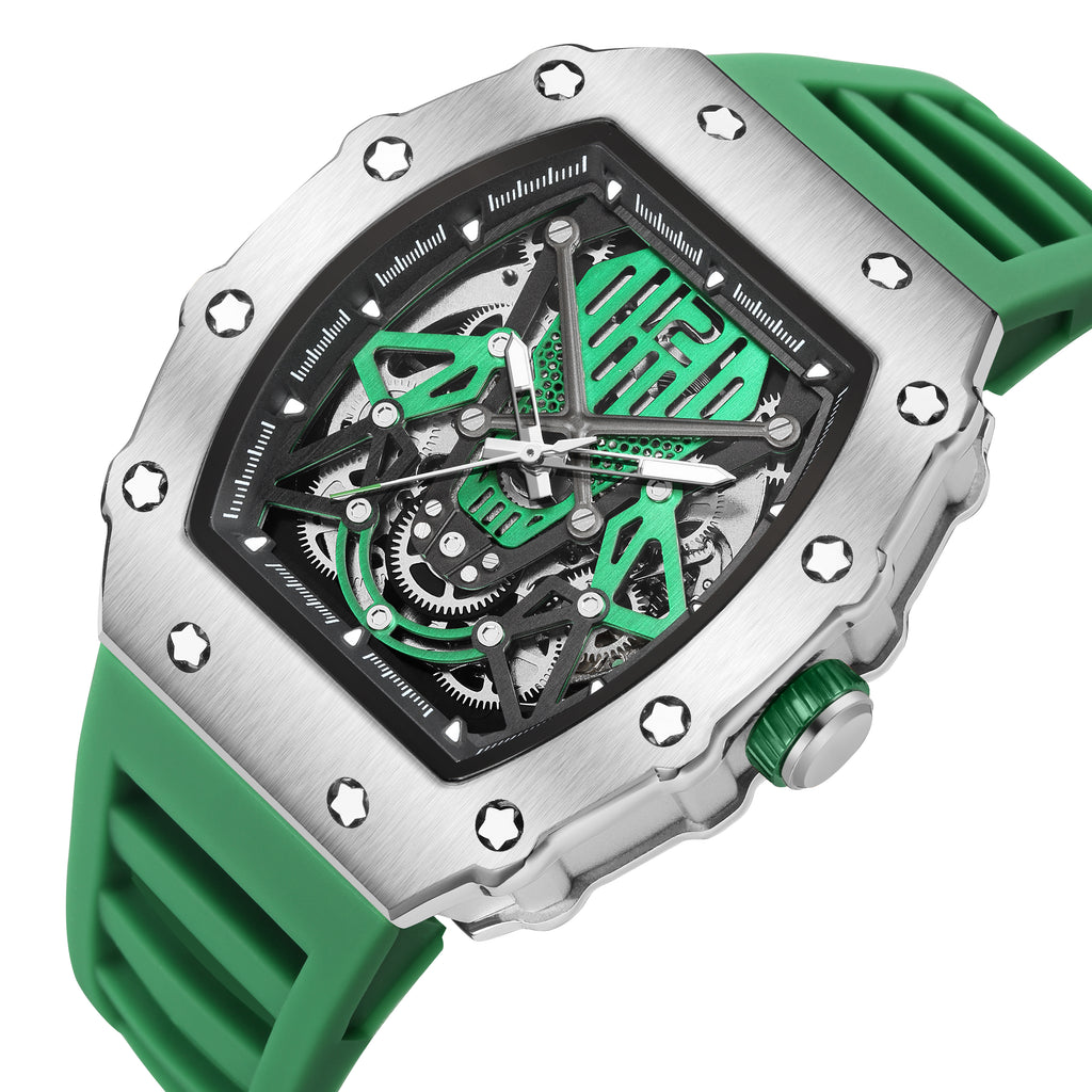 RUIMAS Luxury Watch Men Fashion Automatic Mechanical Watches Clock Silicone Strap Sport Casual Wristwatch Big Dial Reloj Hombre-9