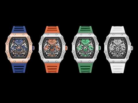 RUIMAS Luxury Watch Men Fashion Automatic Mechanical Watches Clock Silicone Strap Sport Casual Wristwatch Big Dial Reloj Hombre-14