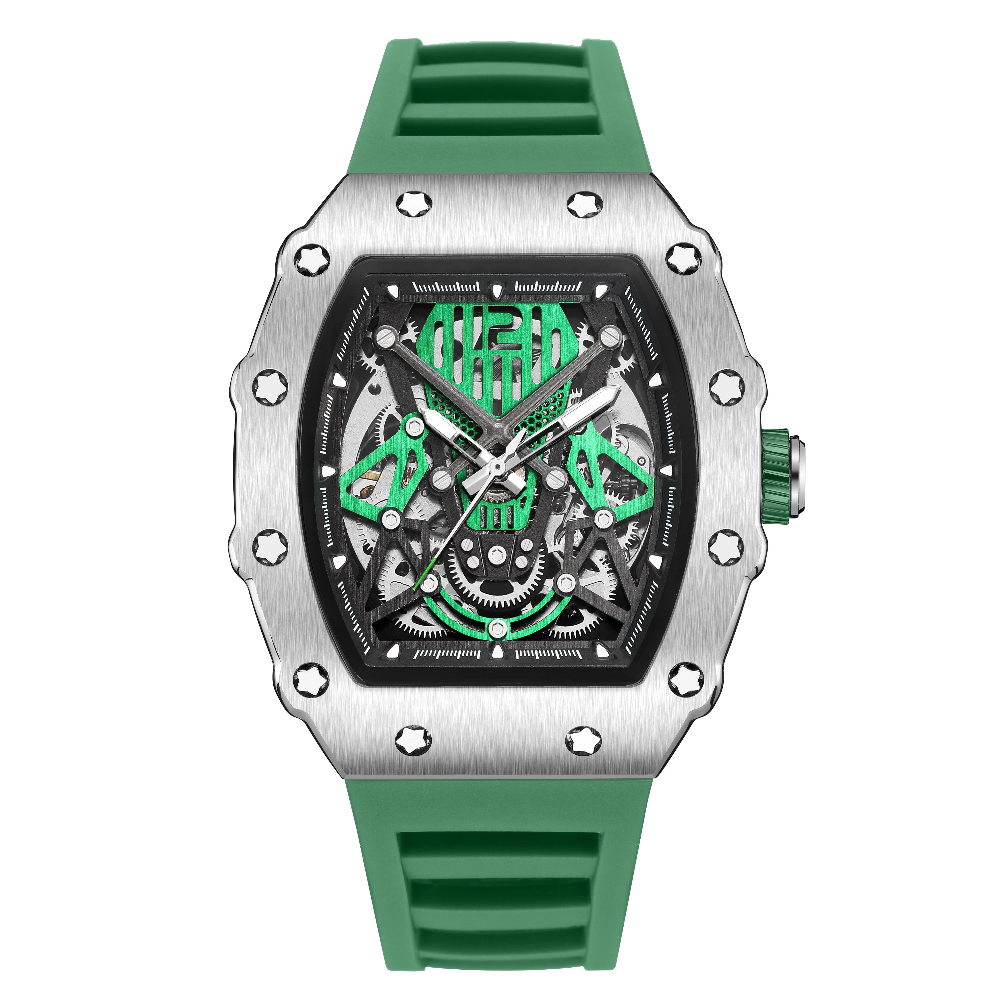 RUIMAS Luxury Watch Men Fashion Automatic Mechanical Watches Clock Silicone Strap Sport Casual Wristwatch Big Dial Reloj Hombre-8