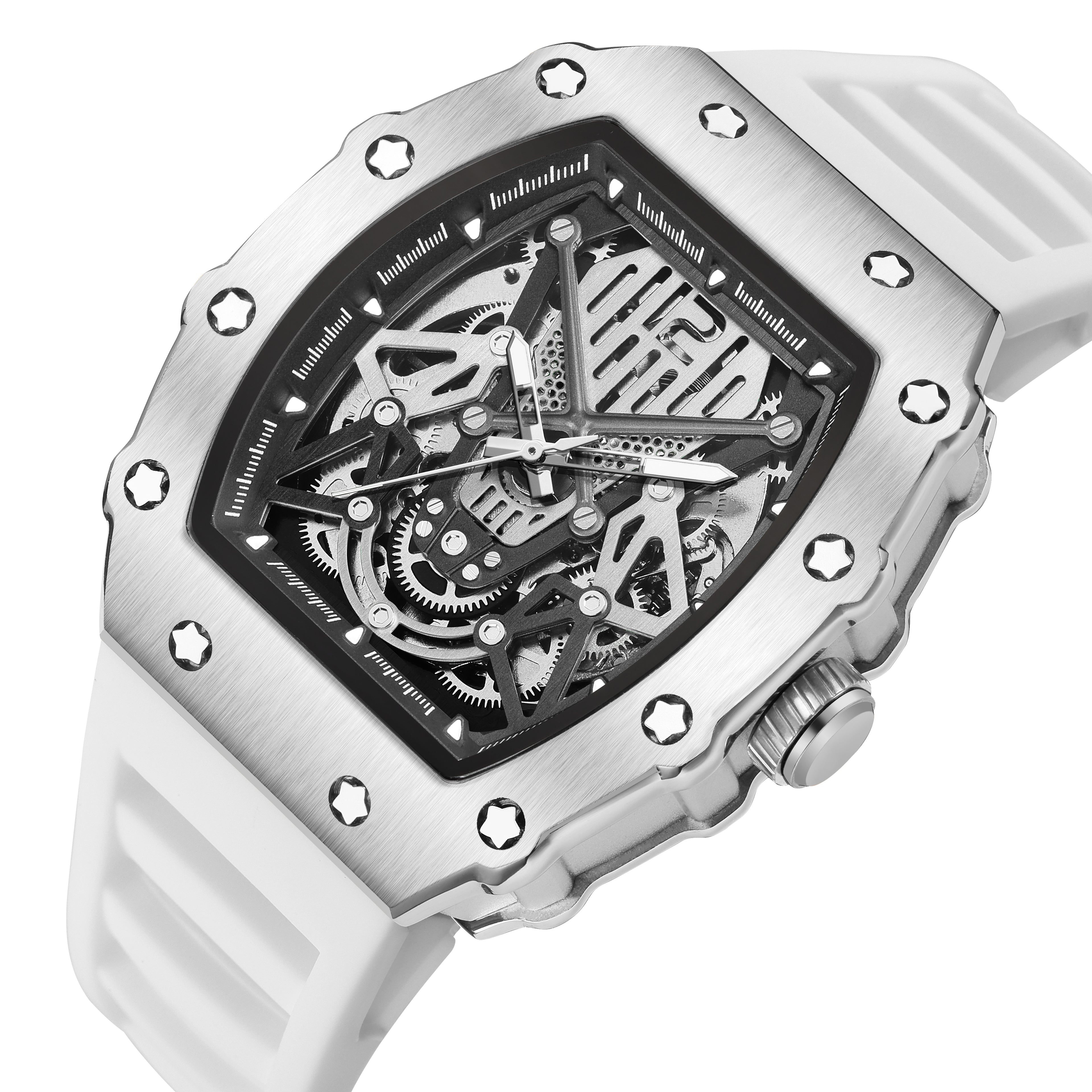 RUIMAS Luxury Watch Men Fashion Automatic Mechanical Watches Clock Silicone Strap Sport Casual Wristwatch Big Dial Reloj Hombre-10