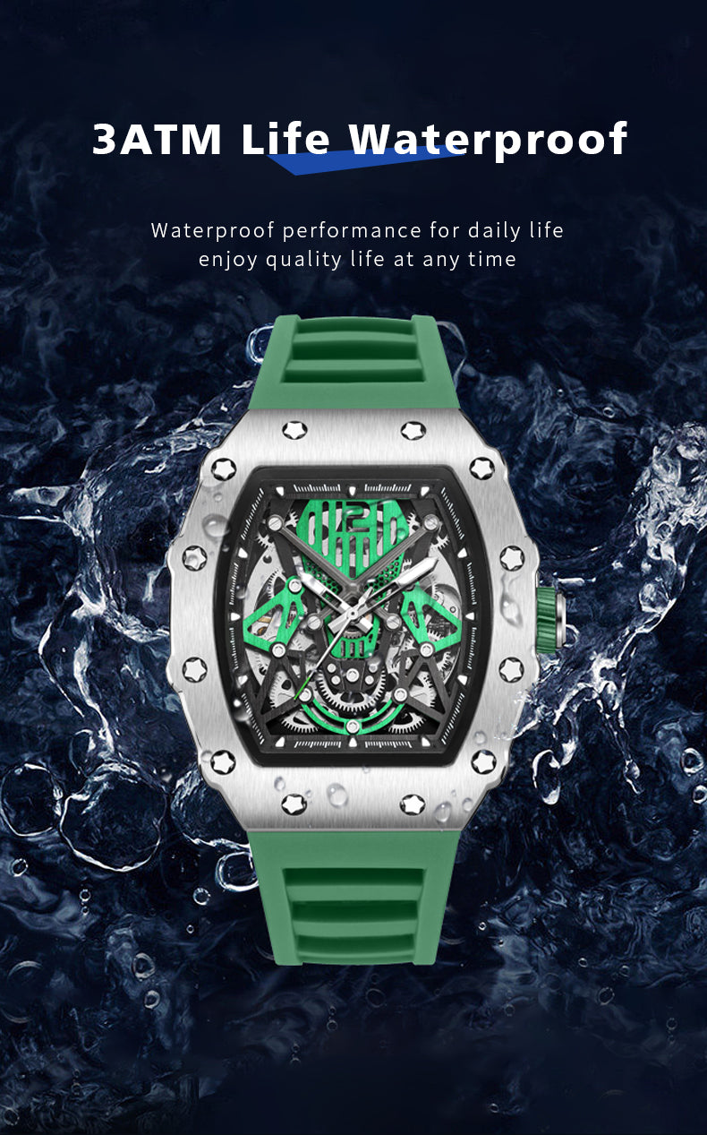 RUIMAS Luxury Watch Men Fashion Automatic Mechanical Watches Clock Silicone Strap Sport Casual Wristwatch Big Dial Reloj Hombre-6