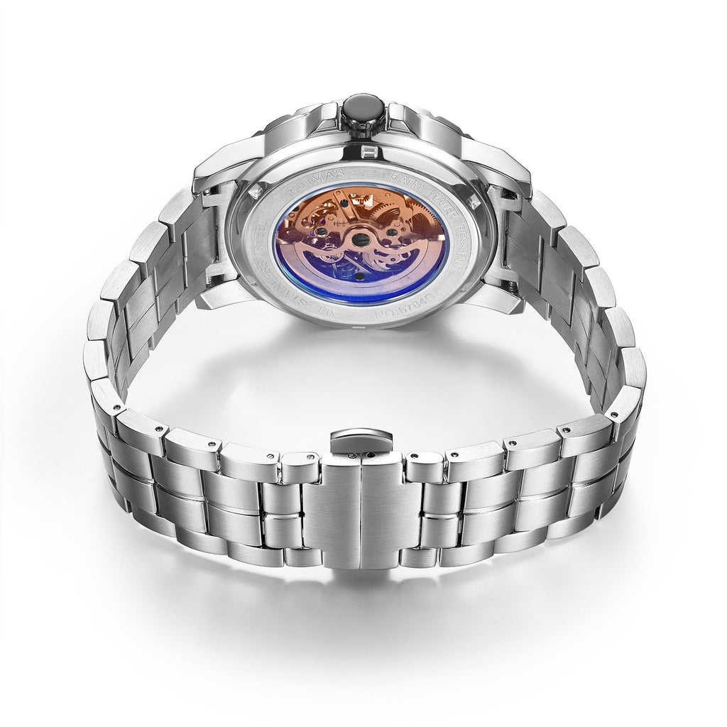 RUIMAS Men Mechanical Watch Luxury Automatic Stainless Steel Bracelet Wristwatches 5ATM Waterproof Clock Relogio Masculino-12