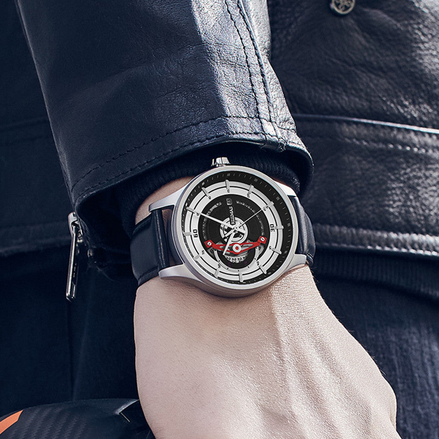 RUIMAS Mens Watches Luxury Fashion Sports Wristwatch Leather Strap Men's Army Military Watch Automatic Mechanical Man Clock 6786-1