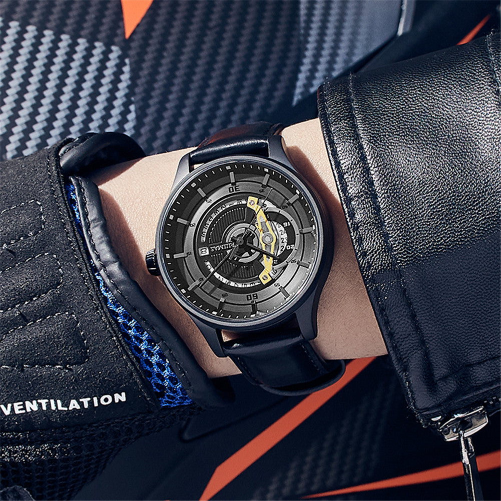 RUIMAS Mens Watches Luxury Fashion Sports Wristwatch Leather Strap Men's Army Military Watch Automatic Mechanical Man Clock 6786-4