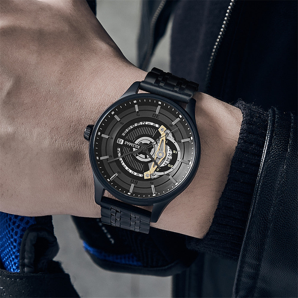 RUIMAS Luxury Business Watches for Mens Fashion Stainless Steel Automatic Mechanical Watch Waterproof Date Wristwatch Clock 6786-2