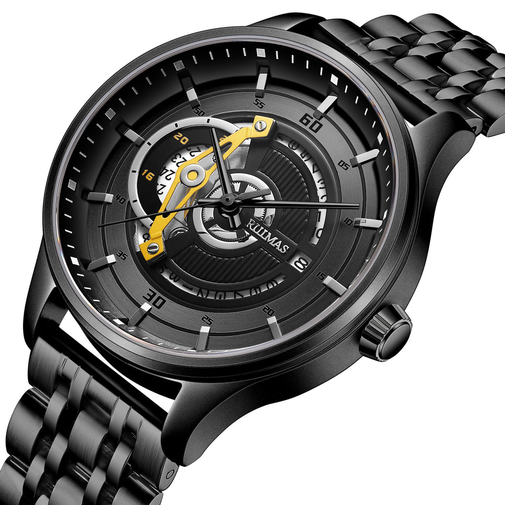 RUIMAS Luxury Business Watches for Mens Fashion Stainless Steel Automatic Mechanical Watch Waterproof Date Wristwatch Clock 6786-8