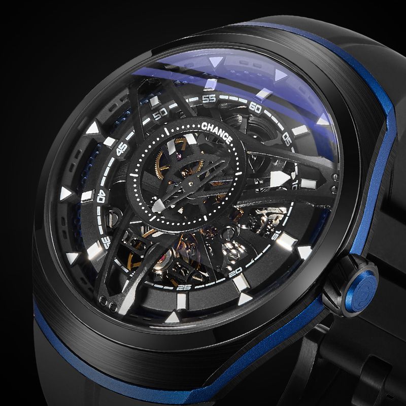 CHANCE Automatic Movement Mechanical Watch for Men Luxury Stainless Steel Case Business Wristwatch Waterproof Clock-5