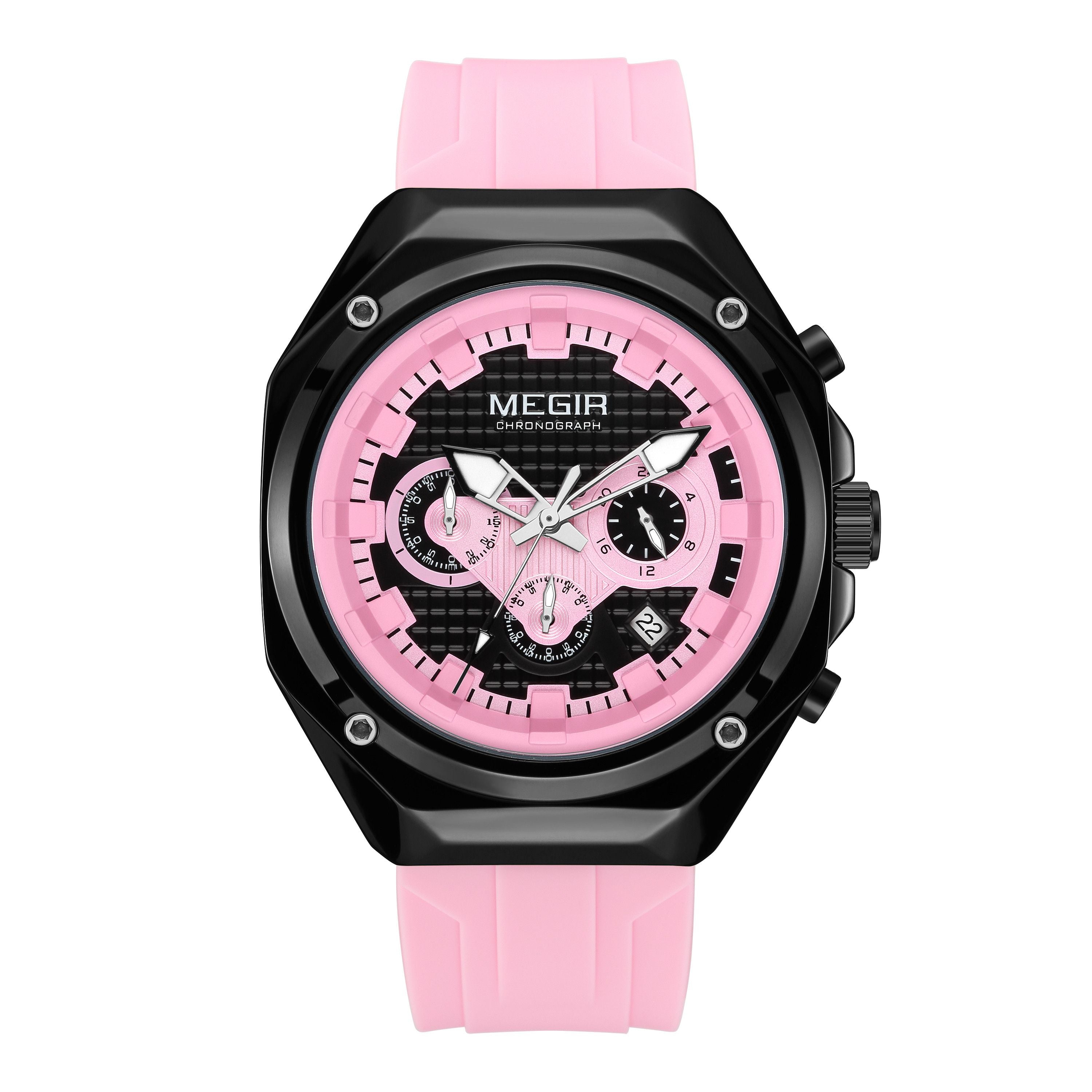 MEGIR Brand Men Quartz Watch Luxury Sport Wristwatches Waterproof Luminous 24 Hours Chronograph Clock Date Reloj Hombre 8118-14