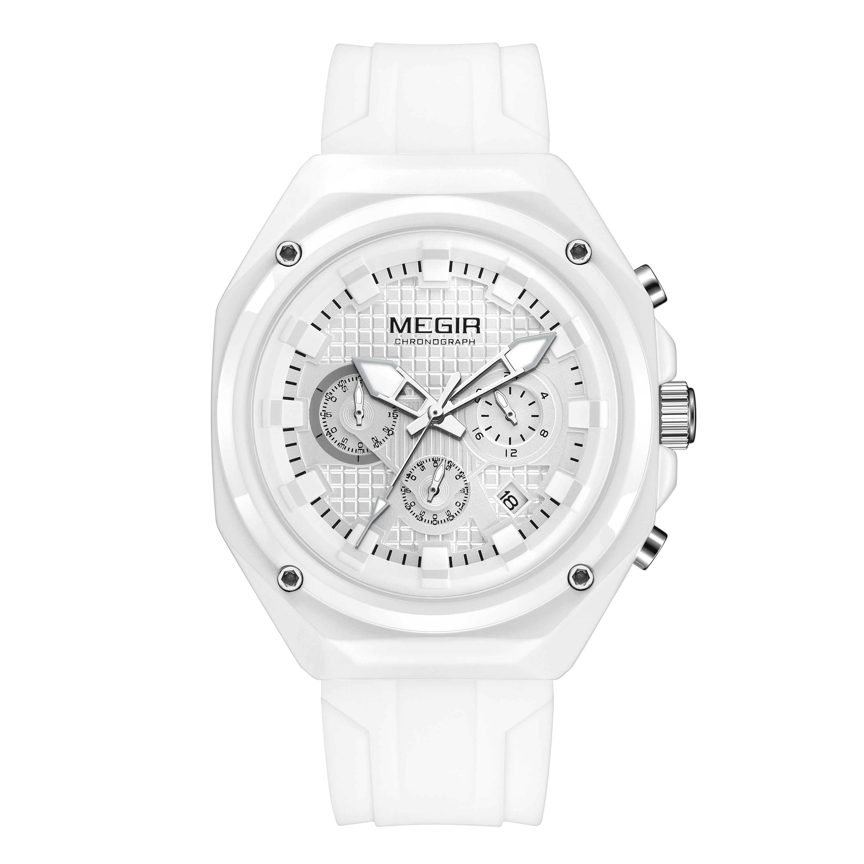 MEGIR Brand Men Quartz Watch Luxury Sport Wristwatches Waterproof Luminous 24 Hours Chronograph Clock Date Reloj Hombre 8118-17