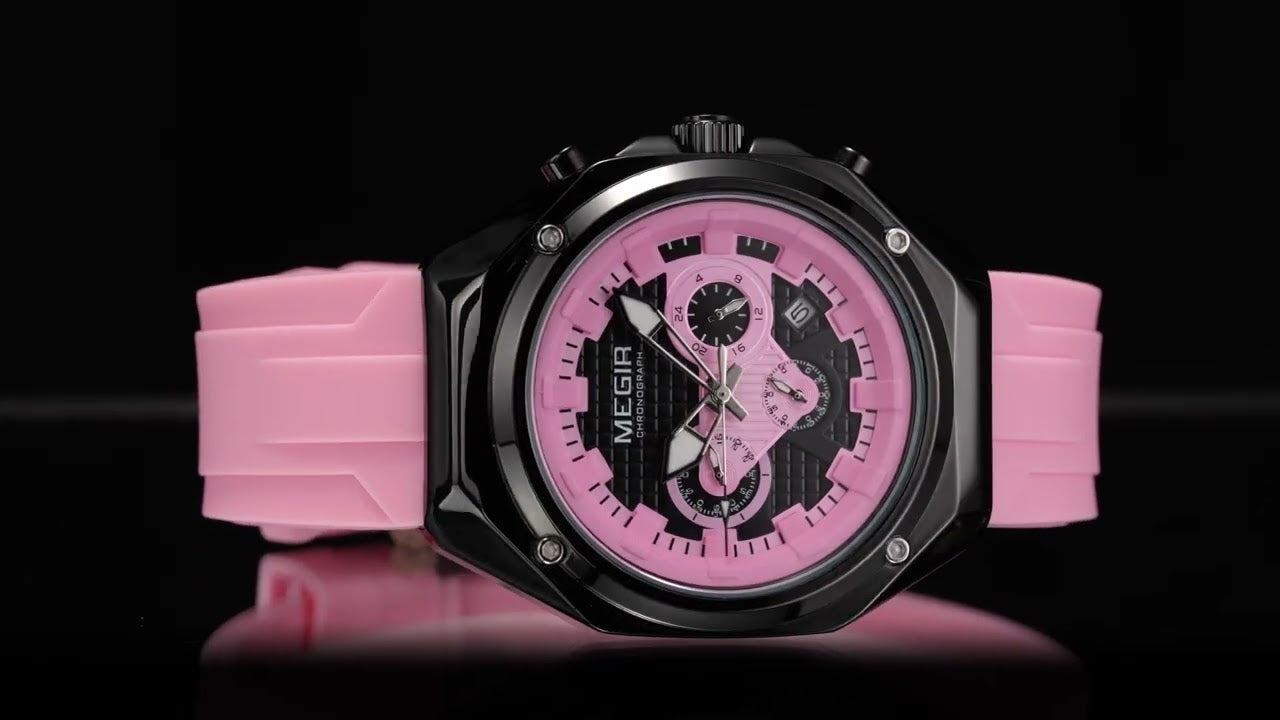 MEGIR Brand Men Quartz Watch Luxury Sport Wristwatches Waterproof Luminous 24 Hours Chronograph Clock Date Reloj Hombre 8118-19